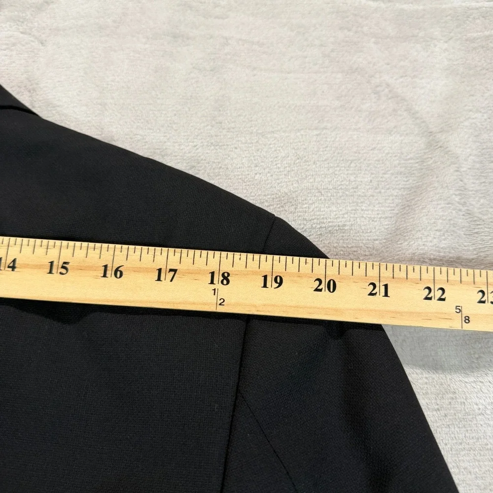 Vintage Canali Mens 42S Black Pure Wool 3-Button Blazer Sport Coat Made in Italy
